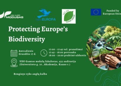 Paskaita „Protecting Europe’s Biodiversity“